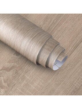 Textured Gray Wood Peel and Stick Wallpaper - Waterproof Removable Faux Wood